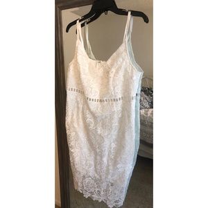 Forever 21 plus size white lace dress